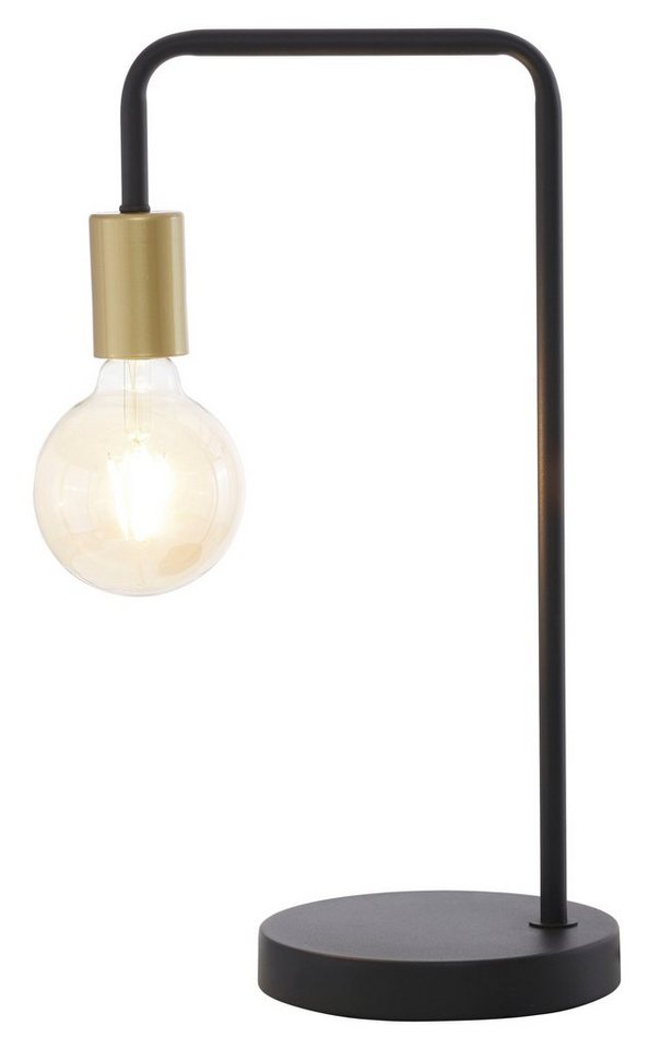 Leonique Tischleuchte Jarla, ohne Leuchtmittel, Tischlampe mit goldfarbenen/schwarzen Fassungen, Höhe 42 cm von Leonique