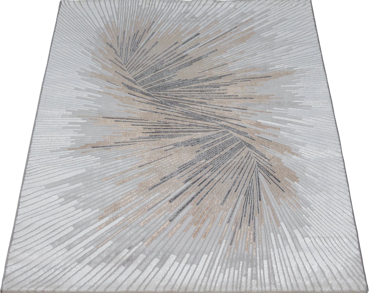 Teppich Elora Kurzflor, Leonique, rechteckig, Höhe: 8 mm, mit leichtem Glanz, Hoch Tief Struktur, elegantes Design, Wohnzimmer von Leonique