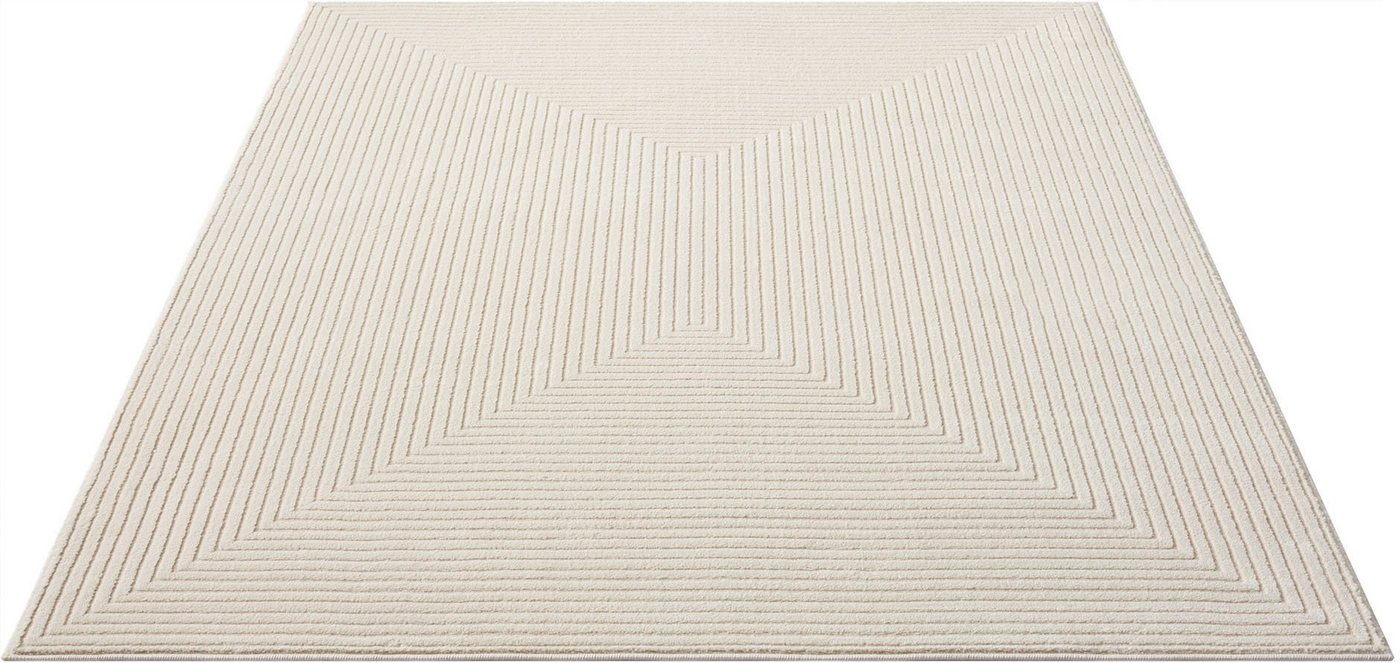 Teppich »Kylian«, Leonique, rechteckig, Höhe: 9 mm, dezenter Glanz, Schrumpf-Garn-Effekt, dichte Qualität, geometrisch von Leonique
