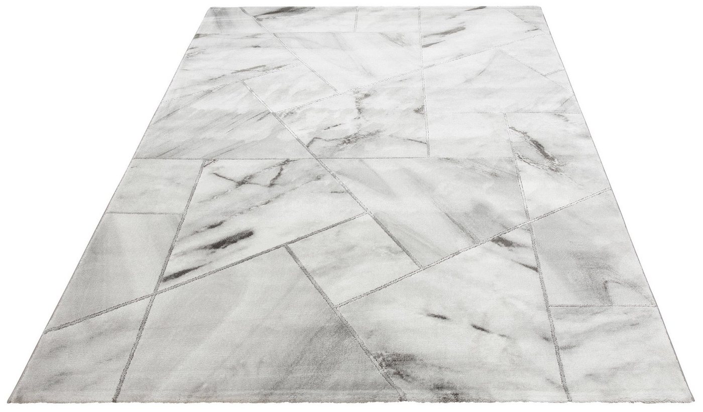 Teppich Lerina, Leonique, rechteckig, Höhe: 12 mm, Marmor-Design, geometrisches Muster, Hoch-Tief-Effekt, Kurzflor von Leonique