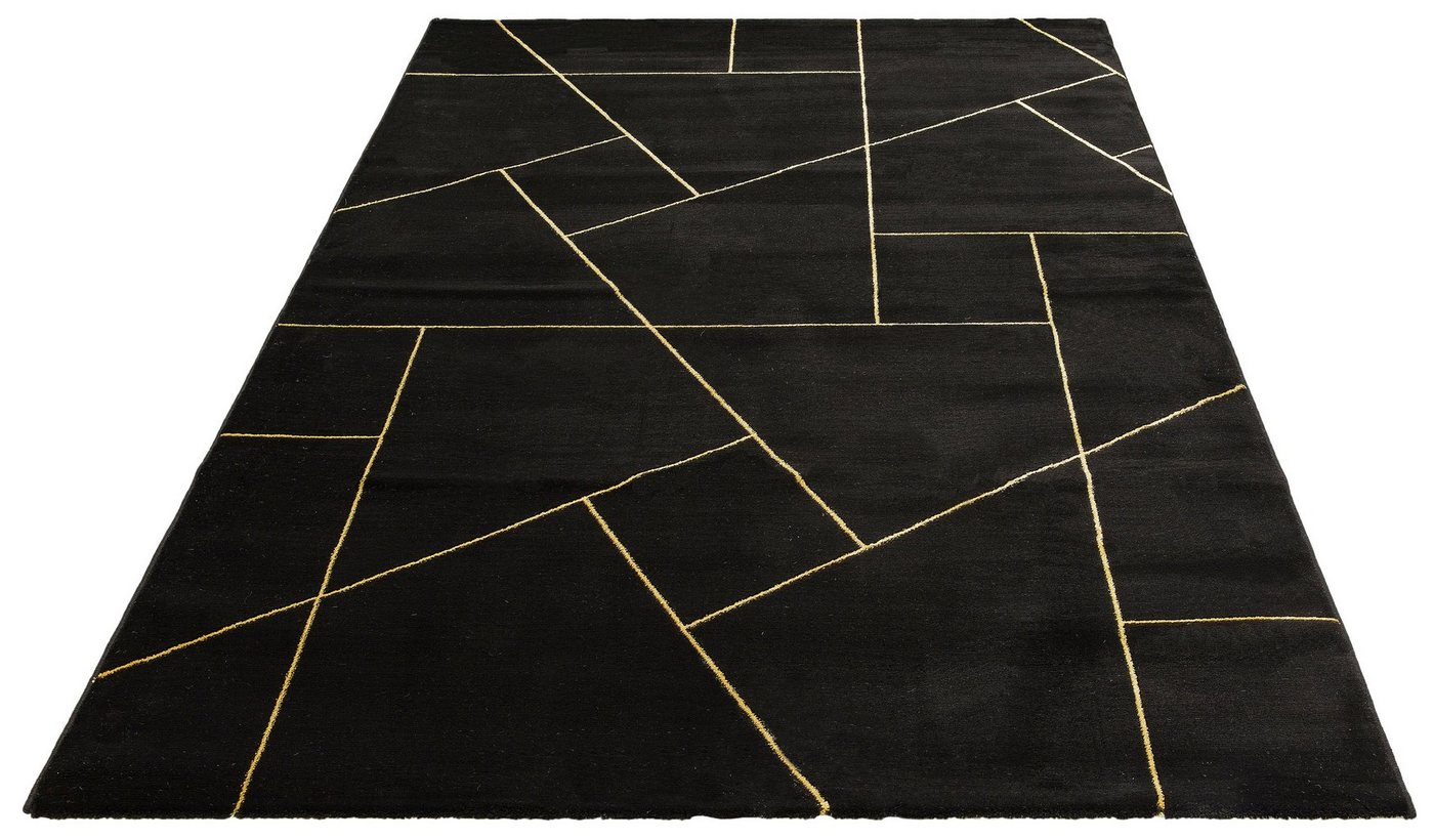 Teppich Lerina, Leonique, rechteckig, Höhe: 12 mm, Marmor-Design, geometrisches Muster, Hoch-Tief-Effekt, Kurzflor von Leonique