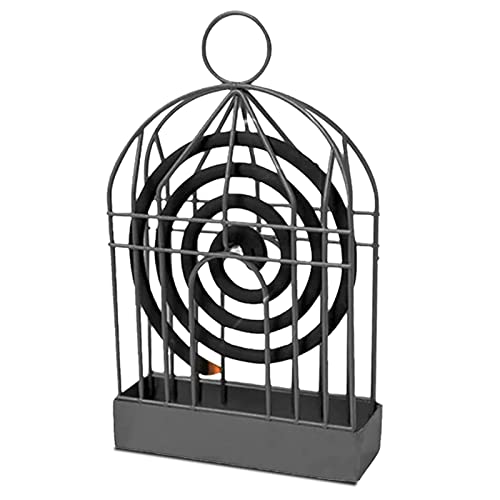 Familie Vogelkäfig Räucherstäbchenhalter,Mückenspirale Mosquito Rack,Meditation Dekorative Räuchergefäß,Räucherspirale Rack Mit Griff Kann Für Zu Hause,Einkaufszentrum,Bad Usw.Verwendet Werden (Black) von Leonshco