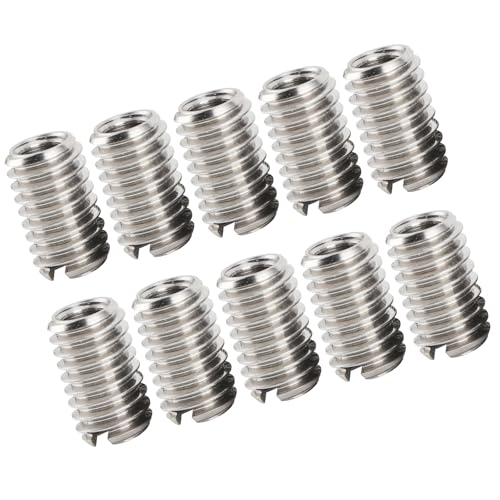 10 Stück Selbstschneidender Gewindeeinsatz, Edelstahl-Gewindeeinsätze Innengewinde M4 X 0,7 mm Außengewinde M6 X 1 mm Edelstahlhülsen Reduzierhülsen Reduziermuttern für industrielle Hardware 10 Stück Selbstschneidender Gewindeeinsatz, Edelstahl-Gewindeeinsätze Innengewinde M4 X 0,7 mm Außengewinde M6 X 1 mm Edelstahlhülsen Reduzierhülsen Reduziermuttern für industrielle Hardware von Leopacat