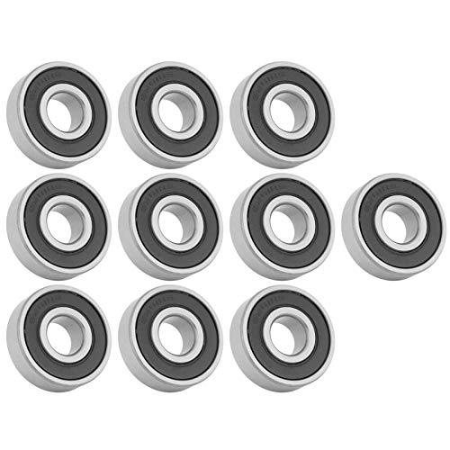 Lagerstahl Rillenkugel, Rostfreie Lager Packung mit Riemenscheibenschiene und Doppelter Gummidichtung Miniatur Abschirmung Verchromt Präzision für Elektromotorräder Zuhause von Leopacat