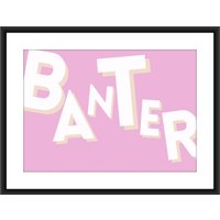 Banter Print Witze Pink Weiß A4 Poster, Ricky Gervais, Das Büro, Schlafzimmer Wohnzimmer Küche Arbeitszimmer, Eklektisch, Lustig von LeopardFishPrints