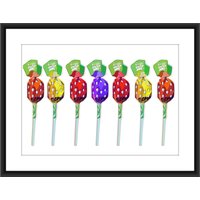 Obst Pops Lolly Fun Nostalgie Retro Süßigkeiten Food Art A4 Druck, Poster, Küche, Kinder, Sweet Shop Geschenk, Vorratskammer Pop von LeopardFishPrints