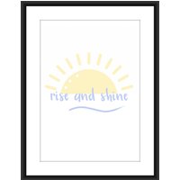 Rise & Shine Sunshine Sonne Kinderzimmer A4 Poster, Mädchenzimmer, Kinderzimmer, Spielzimmer, Unisex Kunstdruck Wanddeko von LeopardFishPrints