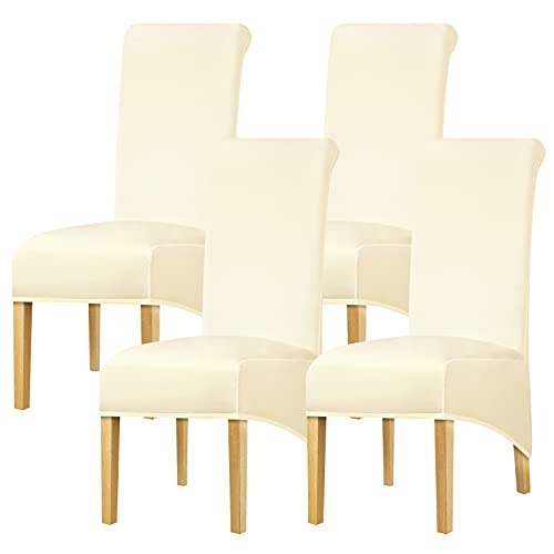 YZFZP Stuhlhusse, elastisch, groß, Dunkelgrau, 3 Stück, 4 Stück - beige - Lot de 4 pièces von Leorate