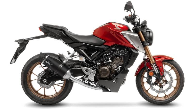 LeoVince Komplettanlage Edelstahl SBK LV ONE EVO Schwarz für HONDA CB 125 R mit Katalysator von LeoVince