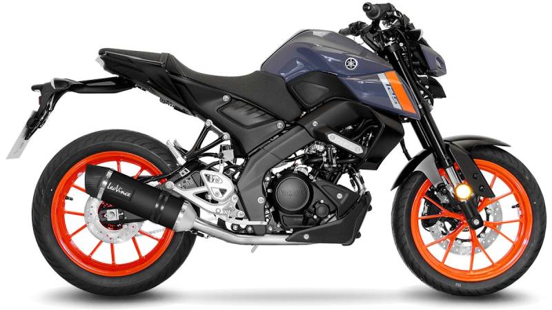 LeoVince Komplettanlage Edelstahl SBK LV ONE EVO Schwarz für YAMAHA MT-125 / XSR 125 / YZF-R125 mit Katalysator von LeoVince