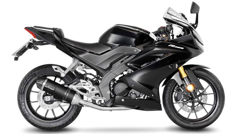 LeoVince Komplettanlage Edelstahl SBK LV ONE EVO Schwarz für YAMAHA MT-125 / YZF-R125 mit Katalysator von LeoVince