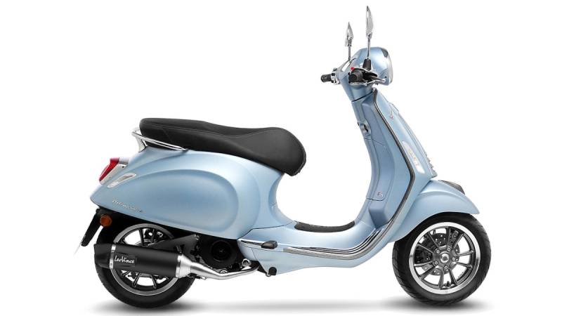 LeoVince Komplettanlage Edelstahl SBK NERO für PIAGGIO VESPA PRIMAVERA/SPRINT 125 3V mit Katalysator von LeoVince