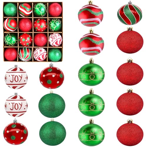 16 Stück Weihnachtskugeln,Christbaumschmuck,PVC Christbaumkugeln,Plastik Weihnachtsbaumkugeln,Kunststoff weihnachtsbaumkugeln rot gr,Hängender Baumschmuck,Weihnachtsbaumschmuck,für Zuhause,Party 16 Stück Weihnachtskugeln,Christbaumschmuck,PVC Christbaumkugeln,Plastik Weihnachtsbaumkugeln,Kunststoff weihnachtsbaumkugeln rot gr,Hängender Baumschmuck,Weihnachtsbaumschmuck,für Zuhause,Party von Lepidi