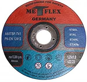 25 Stück Trennscheibe für Stahl 125x 1,0 mm T41 Mastiff INOX A60RBF EN12413 von Lepik