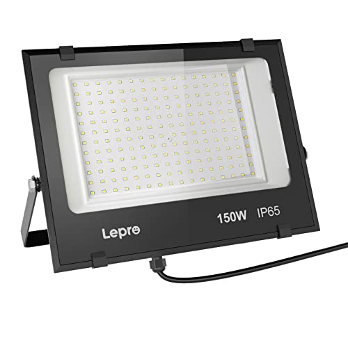 LED Strahler Außen, 150W LED Fluter Superhell Außenstrahler 18000LM, IP65 Wasserdicht 6500K Scheinwerfer Flutlicht mit 2835 SMD LEDs, Außenlampe für Garten, Innenhöfe, Garage, Hotel, Sportplatz von Lepro