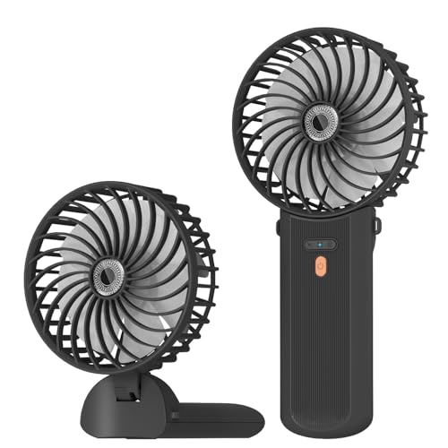 Lepwings Handventilator, Mini Ventilator USB Wiederaufladbar, 5,5-16 Std. Laufzeit, 4 Windgeschwindigkeiten, Faltbarer Leiser Kleinventilator für Reisen, Büro, Zuhause und Draußen - Schwarz Lepwings Handventilator, Mini Ventilator USB Wiederaufladbar, 5,5-16 Std. Laufzeit, 4 Windgeschwindigkeiten, Faltbarer Leiser Kleinventilator für Reisen, Büro, Zuhause und Draußen - Schwarz von Lepwings