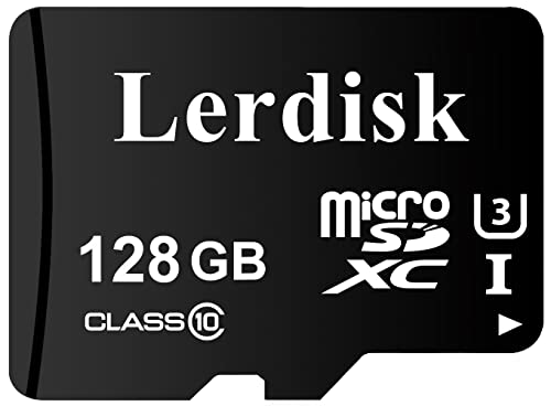 Fabrikgroßhandel 128GB Micro SD-Karte U3 A1 V30 Klasse 10, 80+ MB/s Lesen für 4K-Kamera, Spielekonsole, Drohne, CCTV – mit SD-Adapter (128GB U3) von Lerdisk