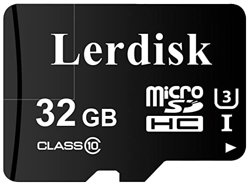 Lerdisk Micro SD Karte 32GB U3 V30 A1 Class 10 | 4K Video für Drohnen, Dashcams & Android-Geräte | IP65 Wasserdicht (32GB U3) von Lerdisk