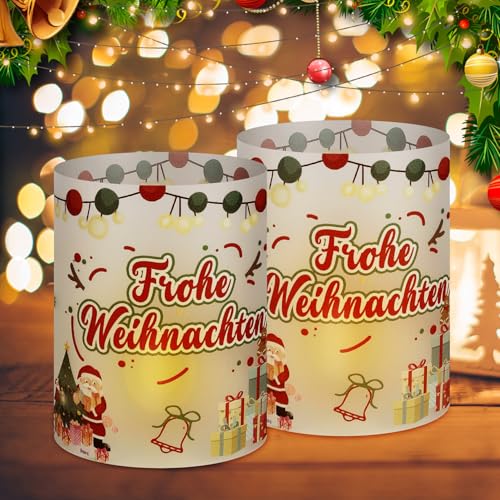Tischdeko Weihnachten 12 Pcs Teelichthalter Frohe Weihnachten Deko Windlicht Kerzen Weihnachtsdeko Innen Windlichter Tischdeko von Lerdrtuin