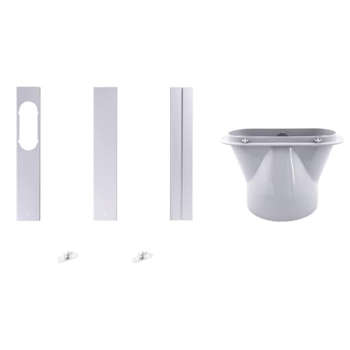 Fensterabdichtung für Mobile Klimageräte Set, Einstellbare Fensterabdichtung Klimaanlage, Dachfenster Klimaanlage Abdichtung, Klima Fensterabdichtung mit Abluftschlauch Adapter (01+A) von Lergas