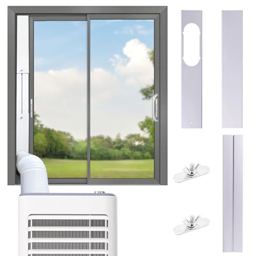 Fensterabdichtung für Mobile Klimageräte Set, Einstellbare Fensterabdichtung Klimaanlage, Dachfenster Klimaanlage Abdichtung, Klima Fensterabdichtung mit Abluftschlauch Adapter (01-3 Stück) von Lergas