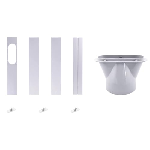 Fensterabdichtung für Mobile Klimageräte Set, Einstellbare Fensterabdichtung Klimaanlage, Dachfenster Klimaanlage Abdichtung, Klima Fensterabdichtung mit Abluftschlauch Adapter (02+A) von Lergas