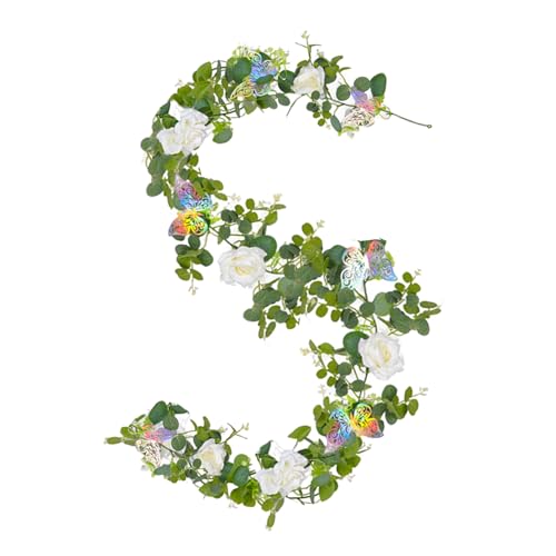 Frühlingsdeko Girlande, 1.8M Künstliche Blumengirlande mit 3D Schmetterlingen Deko, Girlande Frühling mit Künstliche Blumen, Frühling Deko Kunstblumen Girlande für Heimdekoration, Hochzeit, Party (A) Frühlingsdeko Girlande, 1.8M Künstliche Blumengirlande mit 3D Schmetterlingen Deko, Girlande Frühling mit Künstliche Blumen, Frühling Deko Kunstblumen Girlande für Heimdekoration, Hochzeit, Party (A) von Lergas