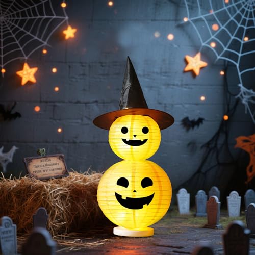Halloween Deko Kürbis Laterne mit 2 Modi Licht, LED Kürbislaterne, Halloween Kürbis Licht für Außen Innen, Halloweendeko Leuchtend Nachtlicht, Kürbislicht Dekoration Outdoor Indoor Lichterkette (95CM) Halloween Deko Kürbis Laterne mit 2 Modi Licht, LED Kürbislaterne, Halloween Kürbis Licht für Außen Innen, Halloweendeko Leuchtend Nachtlicht, Kürbislicht Dekoration Outdoor Indoor Lichterkette (95CM) von Lergas
