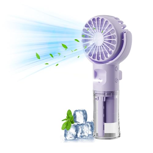 Handventilator mit Wasserkühlung, Tragbarer Handventilator Akku USB Leise, 4-Stufen Hand Ventilatoren, Mini Ventilator mit Wasserkühlung Hand, Handheld Fan Klein Taschenventilator für Reisen Büro (D) Handventilator mit Wasserkühlung, Tragbarer Handventilator Akku USB Leise, 4-Stufen Hand Ventilatoren, Mini Ventilator mit Wasserkühlung Hand, Handheld Fan Klein Taschenventilator für Reisen Büro (D) von Lergas