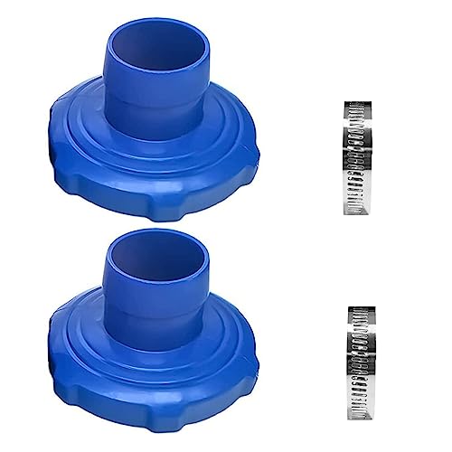 Poolschlauch Adapter Aufstellpool Skimmer Adapter Intex Pool Schlauchadapter mit Edelstahl Schlauchschelle Pool Ersatzteile für Oberirdischer Pool Aufblasbarer Pool (Adapter*2) von Lergas