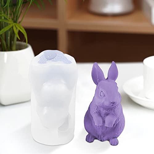 Silikonform Ostern Silikon Gießform 3D Kerzenformen zum Gießen DIY Osterhase Silikonform Kerze Silikonform Ostern Hase Silikon Gießform für Handarbeit Ornamente Duftkerze Osterhase Deko (A) von Lergas