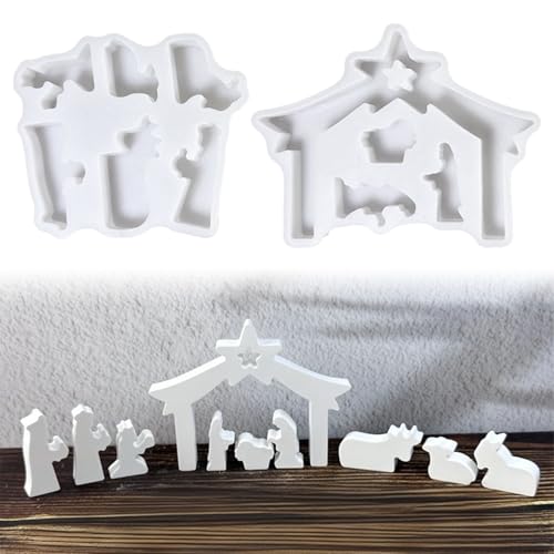 Silikonform Weihnachten Krippe, Silikonformen Gießformen Weihnachten Krippe, 3D Gießformen Silikon Krippenfiguren, Gipsformen zum Gießen,Kerzenformen Silikon,Kerzenform für DIY Seife Gips Beton Silikonform Weihnachten Krippe, Silikonformen Gießformen Weihnachten Krippe, 3D Gießformen Silikon Krippenfiguren, Gipsformen zum Gießen,Kerzenformen Silikon,Kerzenform für DIY Seife Gips Beton von Lergas