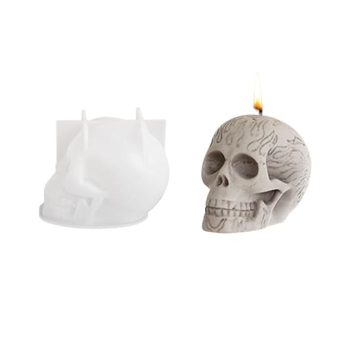 Silikonformen Gießformen Halloween Schädel, Silikonform Halloween Skelett, Gießformen Silikon Totenkopf, 3D Kerzenformen zum Gießen, Kerzenformen Silikon, Gipsformen, Kerzenform für Kerzen Seife (F) Silikonformen Gießformen Halloween Schädel, Silikonform Halloween Skelett, Gießformen Silikon Totenkopf, 3D Kerzenformen zum Gießen, Kerzenformen Silikon, Gipsformen, Kerzenform für Kerzen Seife (F) von Lergas