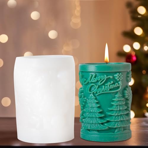 Silikonformen Gießformen Weihnachten, Silikonform Weihnachten Elch, Gießformen Silikon, Elch Kerzenformen zum Gießen, Silikonform Gießform Weihnachten für DIY Weihnachten Kerze Handwerk (D) von Lergas