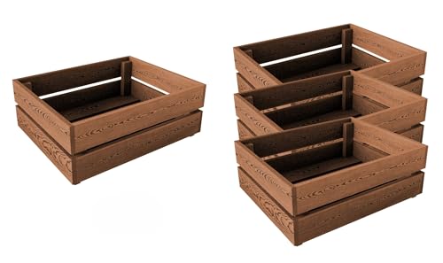 Lermowood Holzkisten 4x Box0521 50 x 40 x 19cm Eiche | Dekokisten aus Holz Massive Holzkiste Regalkiste Weinkiste Lermowood Holzkisten 4x Box0521 50 x 40 x 19cm Eiche | Dekokisten aus Holz Massive Holzkiste Regalkiste Weinkiste von Lermowood