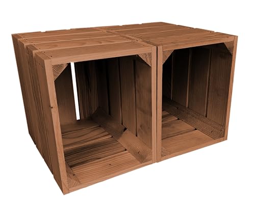 Lermowood Holzkisten Reg 2er Set 25 x 20 x 30cm Eiche | Dekokisten aus Holz Massive Holzkiste Regalkiste Weinkiste Lermowood Holzkisten Reg 2er Set 25 x 20 x 30cm Eiche | Dekokisten aus Holz Massive Holzkiste Regalkiste Weinkiste von Lermowood