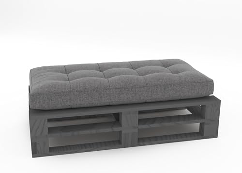 Lermowood Palettenmöbel Mpe Hocker 100 x 60 cm Grau | Europaletten Indoor und Outdoor Lounge Gartenmöbel Holz Gartenmöbel Set Lounge Möbel Terrasse Balkon Loft Stil Paletten Lermowood Palettenmöbel Mpe Hocker 100 x 60 cm Grau | Europaletten Indoor und Outdoor Lounge Gartenmöbel Holz Gartenmöbel Set Lounge Möbel Terrasse Balkon Loft Stil Paletten von Lermowood