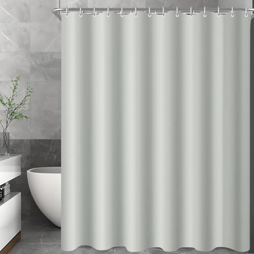 Lerores Duschvorhang 260x200cm Grau, Beschwerter Saum Antischimmel Textil, Wasserabweisend, Waschbar Polyester Stoff Badevorhänge für Badezimmer, Badewanne mit 16 Duschvorhangringe Lerores Duschvorhang 260x200cm Grau, Beschwerter Saum Antischimmel Textil, Wasserabweisend, Waschbar Polyester Stoff Badevorhänge für Badezimmer, Badewanne mit 16 Duschvorhangringe von Lerores