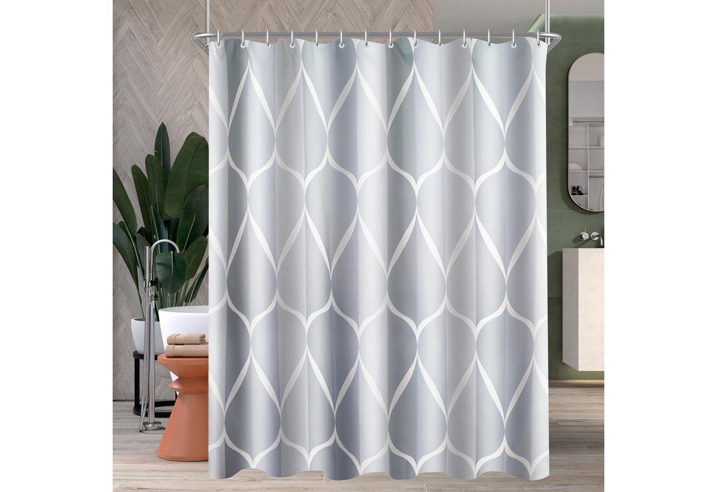 Lerores Duschvorhang Duschvorhang Water Droplets 180x180cm Antischimmel Polyester Stoff Lerores Duschvorhang Duschvorhang Water Droplets 180x180cm Antischimmel Polyester Stoff von Lerores