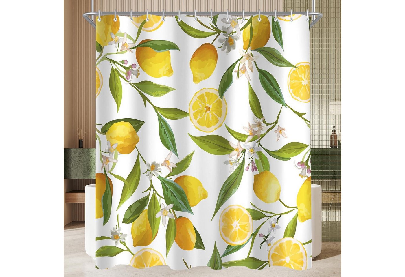 Lerores Duschvorhang Duschvorhang Zitrone Blatt 200x200cm Antischimmel Wasserabweisend Lerores Duschvorhang Duschvorhang Zitrone Blatt 200x200cm Antischimmel Wasserabweisend von Lerores