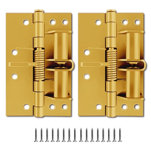 2 praktische 10,2 cm ausrichtbare Federscharniere für automatisches Schließen der Tür mit 90-Grad-Positionierung in elegantem Finish von Lerpwige