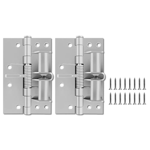 2 praktische 10,2 cm ausrichtbare Federscharniere für automatisches Schließen der Tür mit 90-Grad-Positionierung in elegantem Finish von Lerpwige