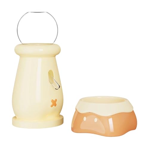 Keramik-Futternapf für Hamster mit Wasserspender, rutschfester Futternapf für Kleintierfütterung, Bewässerung, Hamster, Futternapf, Wasserspender-Set Keramik-Futternapf für Hamster mit Wasserspender, rutschfester Futternapf für Kleintierfütterung, Bewässerung, Hamster, Futternapf, Wasserspender-Set von Lerpwige