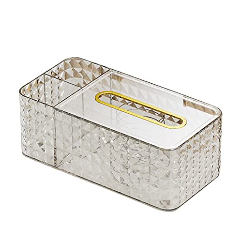 Leichte Goldgeschnittene Diamanten Muster Gewebe Speicherbox Drei Kompartiment Gewebebox Mit Federgewebepapierbox von Lerpwige