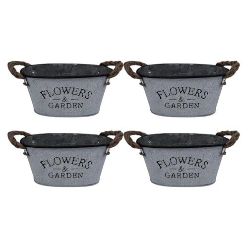 Lerpwige 4PCS Oval Metall Pflanzer Töpfe Dekorative Blumeneimer Für Hochzeiten Und Partys Innenarchitektur Blumenarrangementbehälter Lerpwige 4PCS Oval Metall Pflanzer Töpfe Dekorative Blumeneimer Für Hochzeiten Und Partys Innenarchitektur Blumenarrangementbehälter von Lerpwige