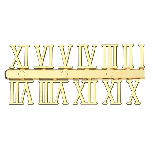 Lerpwige Künstlerische Uhrenzahlen-Kits, stilvolle arabische oder römische Metallfiguren, Zahlen-Set für Uhren, Reparaturteile von Lerpwige