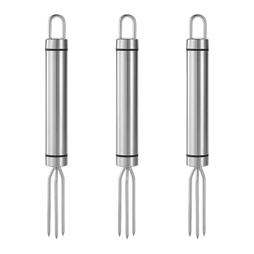 Lerpwige Packung Mit 3 Edelstahl Maisgabeln Zum Einfachen Grillen Und Essen Freien Wiederverwendbar Und Geschirrspüler Sicher von Lerpwige