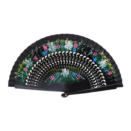 Lerpwige Spanischer doppelseitiger Holz-Faltfächer für Partys, klassische Heimdekorationen, Bastelpartys, Handarbeit, spanisches elegantes Muster Lerpwige Spanischer doppelseitiger Holz-Faltfächer für Partys, klassische Heimdekorationen, Bastelpartys, Handarbeit, spanisches elegantes Muster von Lerpwige