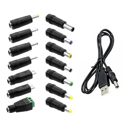 Lerpwige USB Zu DC5V 5521 Steckerladekabel Mit 14 Adapterstopfen Für Mondlampe LED LEGE LABERMAMA Lade Lerpwige USB Zu DC5V 5521 Steckerladekabel Mit 14 Adapterstopfen Für Mondlampe LED LEGE LABERMAMA Lade von Lerpwige