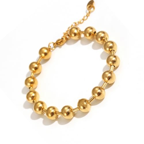 Minimalistische, polierte Perle für den täglichen Gebrauch, Edelstahl-Schmuck mit anspruchsvoller Oberfläche und bequemer Passform, Edelstahl-Perlenschmuck von Lerpwige
